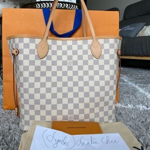 ‼️‼️SOLD‼️‼️Neverfull MM Damier Azur‼️💗❤️